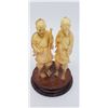 Image 7 : ANTIQUE CHINESE HAND CARVED FIGURES ON PEDESTAL