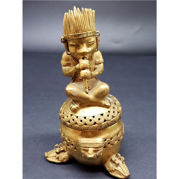 RARE COLUMBIAN TAIRONA GOLD COPPER GOD