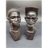Image 1 : PAIR OF SIGNED LOVEMORE SASA HANDCARVED BUSTS