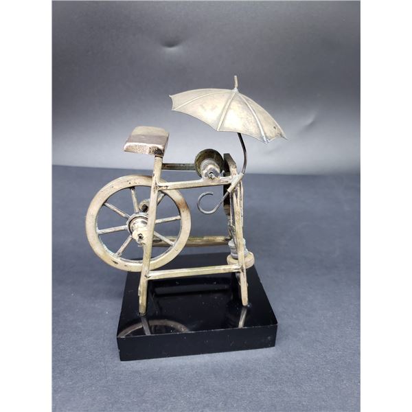 STERLING SILVER BICYCLE SCULPTURE