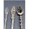Image 2 : 3 MINIATURE STERLING SILVER SPOONS