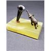 Image 2 : MINIATURE BRONZE & MARBLE DESK SET