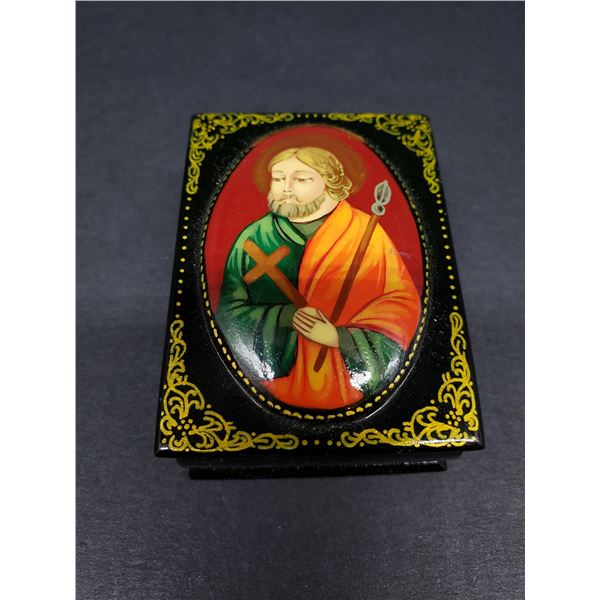 RUSSIAN HAND PAINTED BOX THE APOSTLE