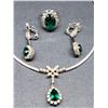Image 3 : STERLING SILVER MARKED 925 RHINESTONE SET