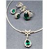 Image 5 : STERLING SILVER MARKED 925 RHINESTONE SET