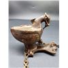 Image 1 : ANTIQUE CHINESE BRZONE WHALE OIL LAMP