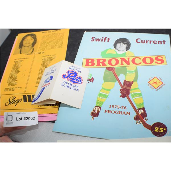 VINTAGE WHL PROGRAM & SCHEDULE ---BRYAN TROTTIER