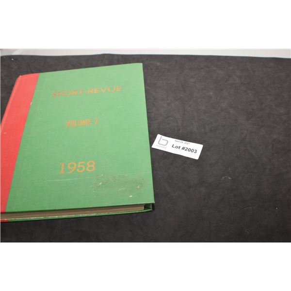 1958 SPORTS REVEUE MAGAZINE BOUND IN HARDCOVER --MONTREAL CANADIENS