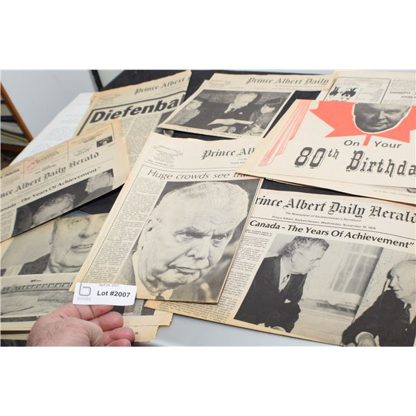 DIEFENBAKER NEWSPAPERS