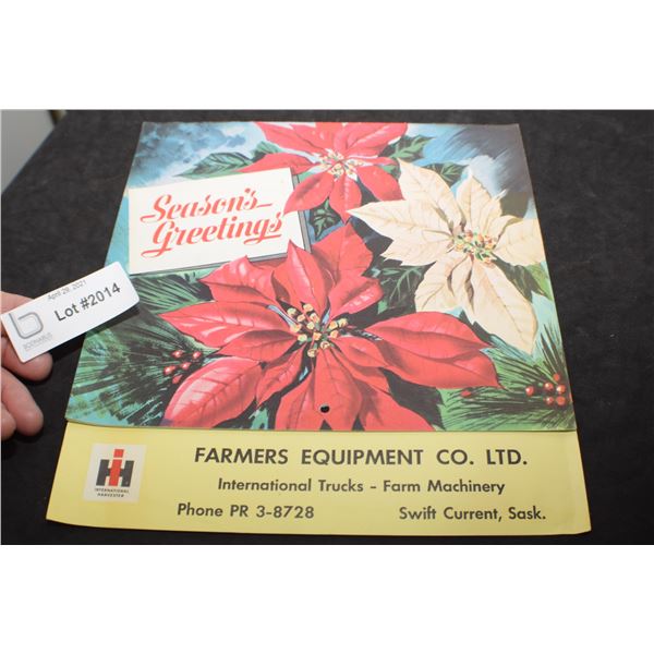 1960 I-H INTERNATIONAL CALENDAR