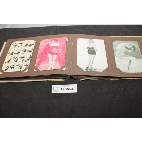 RARE ALBUM OF PIN-UP GIRL CARDS - 32 CARDS SOME GLOW IN DARK