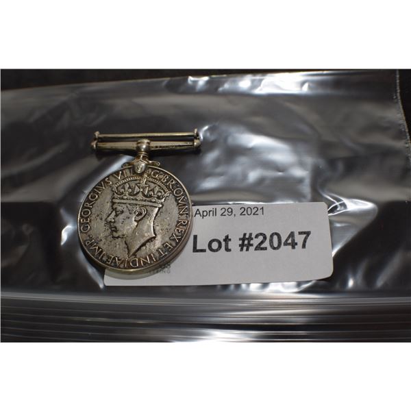 WWII BRITISH  SOLDIERS STERLING WAR MEDAL