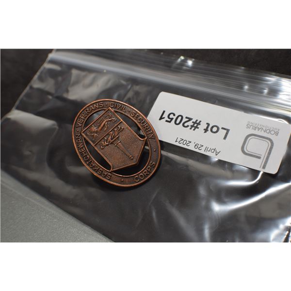 SASKATCHCHEWANS VETERANS CAP BADGE