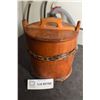Image 1 : ANTIQUE FOLK ART BAND TINY PAIL AND LID