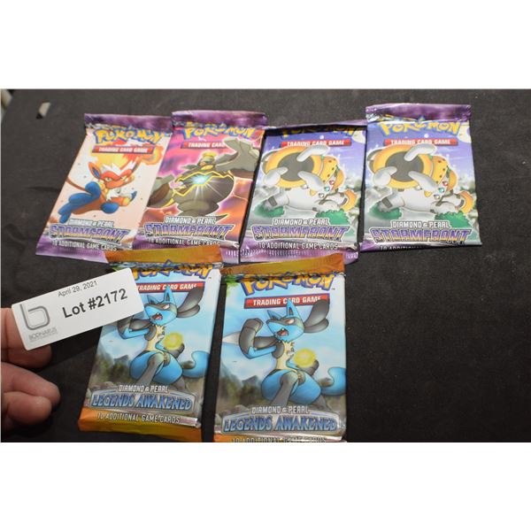 6 PACKS OF NOS POKEMON TRADING CARDS