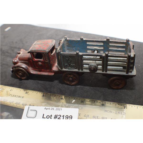 ANTIQUE CAST TRUCK & TRAILER TOY