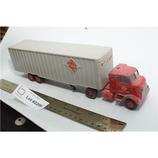 McCLEAN DINKY  TOY  TRUCK AND TRAILER TOY