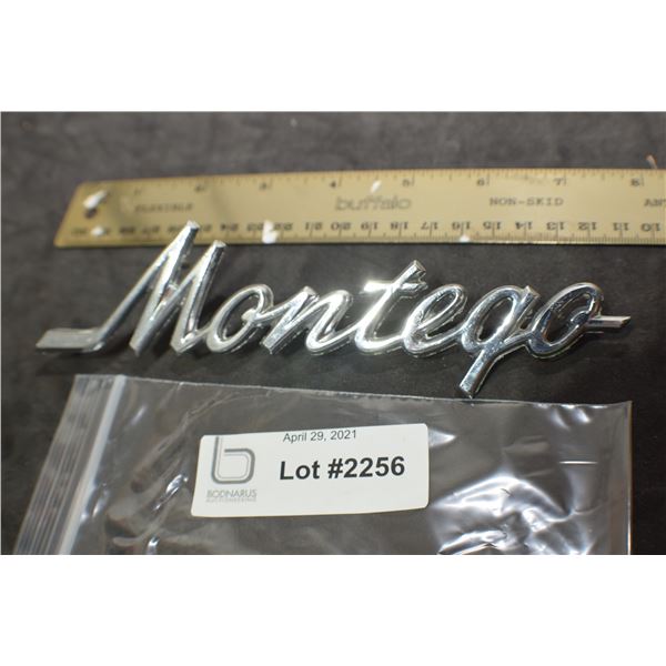 ANTIQUE MONTEGO  CAR  METAL EMBLEM