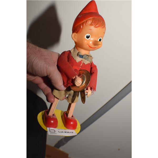 LARGE WIND-UP PINOCHIO TOY , NOT WORKING