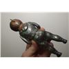 Image 2 : ANTIQUE RARE COPPER DEEP SEA DIVING TOY ..BUBBLES AT BACK OF HELMENT WHEN LOWERED