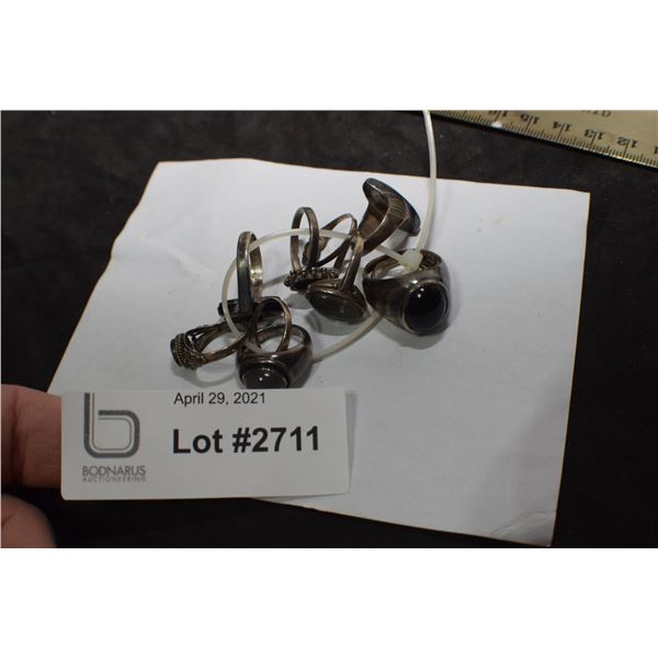 40.2 GRAM VINTAGE STERLING SILVER RING LOT