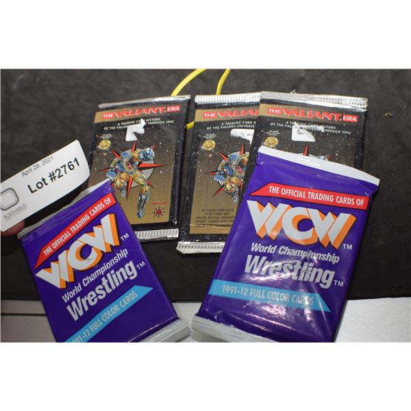 WCW WRESTLING & VALIANT SEAL TRADING CARDS PACKS