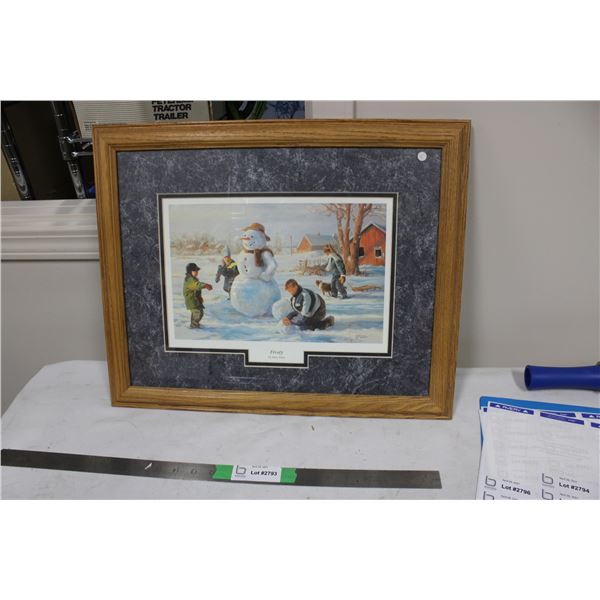 Frosty By Mary Pettis Picture in Frame