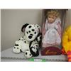 Image 3 : Genuine Porcelain Doll Plus Stuffed Animals