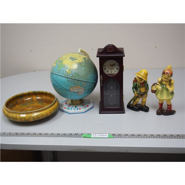 Lot of Decorative Items, Globe and Misc