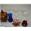 Image 3 : Amber Glass Candy Dish Plus Other Glass Items