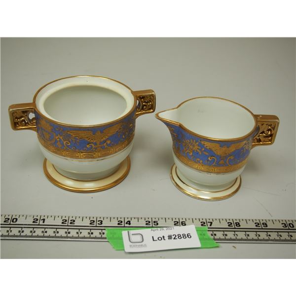 Hand Painted Nippon Cream and Sugar Set