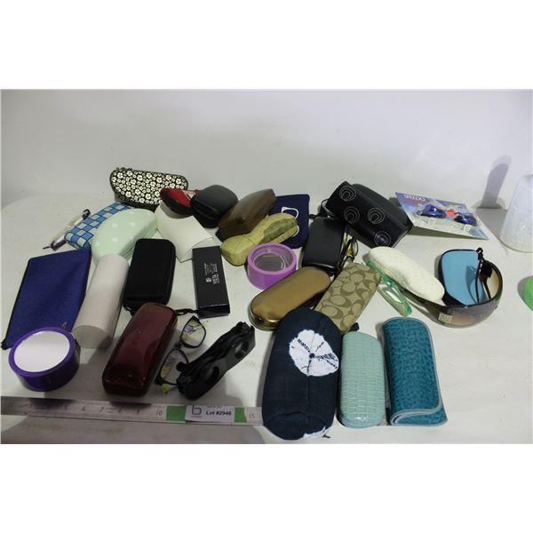 Large Lot of Sunglasses Cases