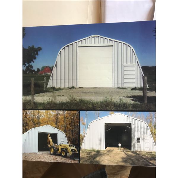 Future Steel Building X Style Building 30' x 40' x 18'  Solid Back Wall ,Build your own front Wall