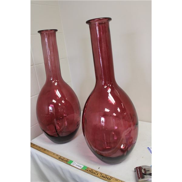 (2X THE MONEY) Decorative Vases 26" Tall, 10" Wide