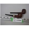 Image 2 : (2X THE MONEY) Vintage Tobacco Pipes Stamped Berks Imported + Wellington French Briar Nickel Plated