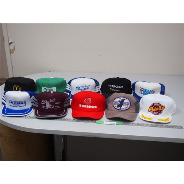 Lot of 10 Vintage Advertising Hats