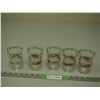 Image 1 : 5 Vintage Glass Tumblers
