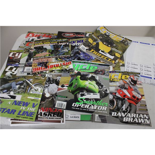 Large Lot of Motorcycle Magazines