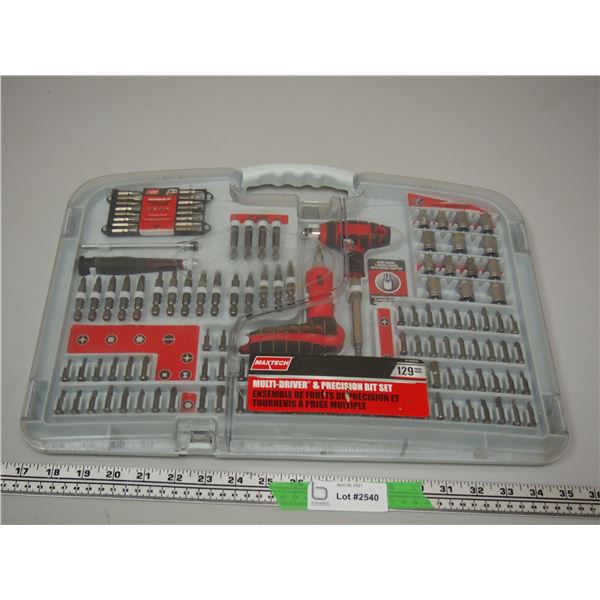 Maxtech Multi Driver and Precision Bit Set In Case 129pc