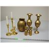 Image 1 : Lot of Brass Items and Candle Holders with Candles