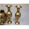 Image 2 : Lot of Brass Items and Candle Holders with Candles