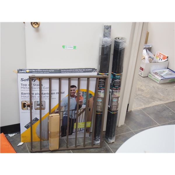 New Metal Swing Gate Plus New Black Straight Pickets (Gate 47.5" x 25 3/4")