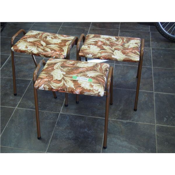 (3) Vintage Foot Stools