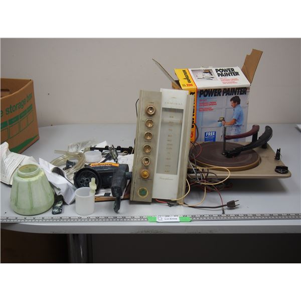 Vintage Record Player Stereo Parts and Wagner Power Painter
