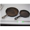 Image 1 : (2X THE MONEY) 8" and 10.5" Cast Iron Skillets on stamped WKM? Made in China