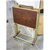 Image 1 : 4 TV Trays with Holder on Wheels