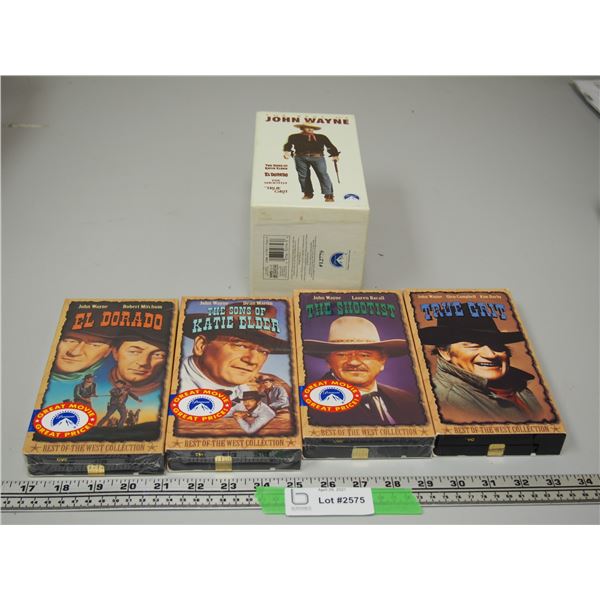 The Best of John Wayne VHS Tapes (3 are unopened)