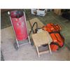 Image 2 : Portable Sandblasting Container, Small Wooden Table and Plastic Organizers in Bags