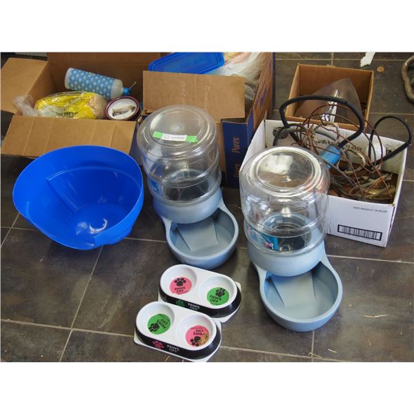 Pet Watering Bowl, Pet Related Items and Misc