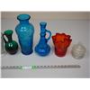 Image 2 : Colored and Clear Glass Vases, Ice Cream Glasses and Other